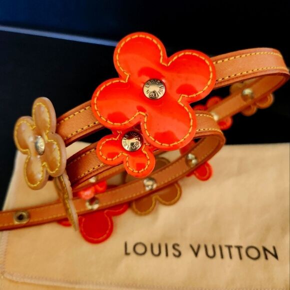 Authebtic Louis Vuitton Vernis Fleur Double Wrap Bracelet Cojer - Picture 1 of 13